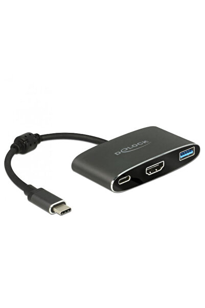 DELOCK 62991 USB-C Σταθμός σύνδεσης με HDMI 4K PD Γκρι