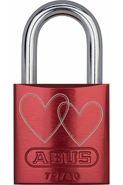 Abus Love 74/40 Λουκέτο Αλουμινίου Ορειχάλκινο με Κλειδί 19.5mm Κόκκινο 1 τεμ...