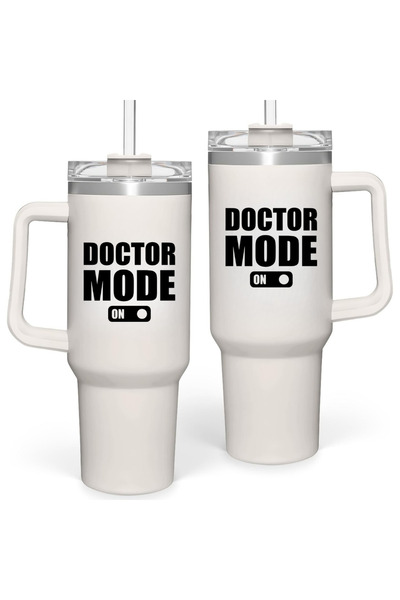 NASAQ Doctor's Insulated Stainless Steel 40oz Tumbler with Handle and Lid and...