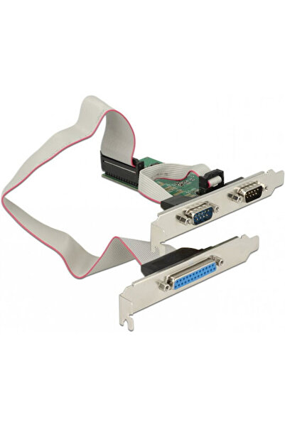 DELOCK Κάρτα PCIe με 3 παράλληλες θύρες DB25 και σειριακές θύρες RS232 DB9 Κω...