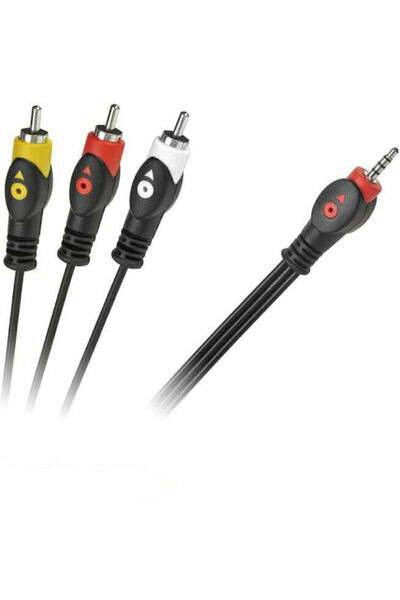 Cabletech Καλώδιο 3.5mm αρσενικό σε Composite αρσενικό 1.5μ (DM-2851L-1.5)