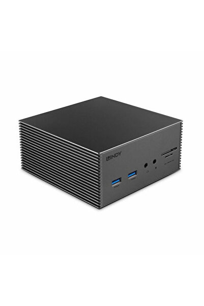 LİNDY Σταθμός σύνδεσης USB-C με HDMI/DisplayPort 4K, PD, Ethernet και υποστήρ...