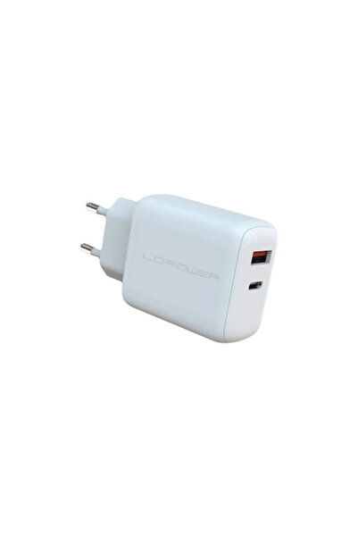 LC POWER LC-Power GaN Φορτιστής χωρίς καλώδιο με θύρες USB-A και USB-C, 45W P...