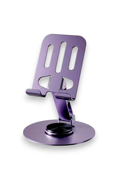 E&D Collection Masaüstü Metal Tablet ve Telefon Tutucu Stand – 360° Döner, Yatay/Dikey Kullanım, Dayanıkl
