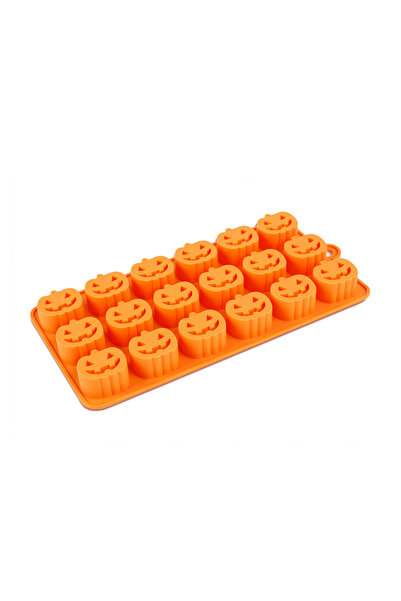 Alista Home Halloween Silicone Mold 21x11 cm, 18 pumpkin cubes, orange, easy ...