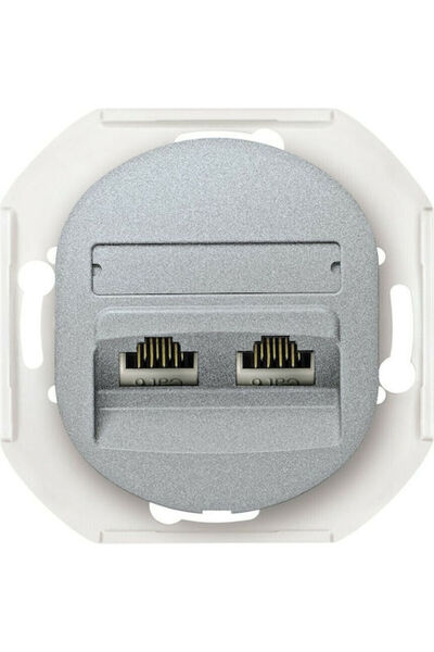 Other Aling Conel E614.S Διπλή Υποδοχή Δικτύου RJ45 χωρίς Πλαίσιο Τύπου Cat5 ...