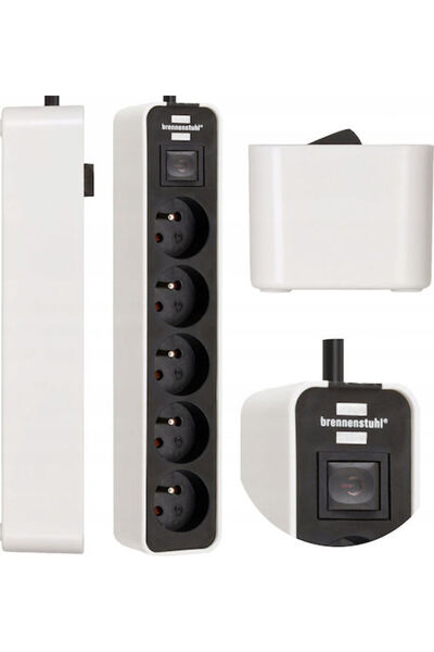 Brennenstuhl Πολύπριζο 5 θέσεων με USB-A και καλώδιο 5μ Κωδικός: 002181980000