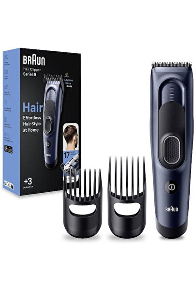 Braun Επαναφορτιζόμενη Κουρευτική Μηχανή Σειρά 5 Μπλε HC5350
