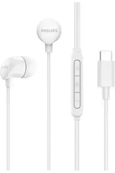 Philips TAE2146WT/00 Ενδοωτικά ακουστικά handsfree με υποδοχή USB-C Λευκό