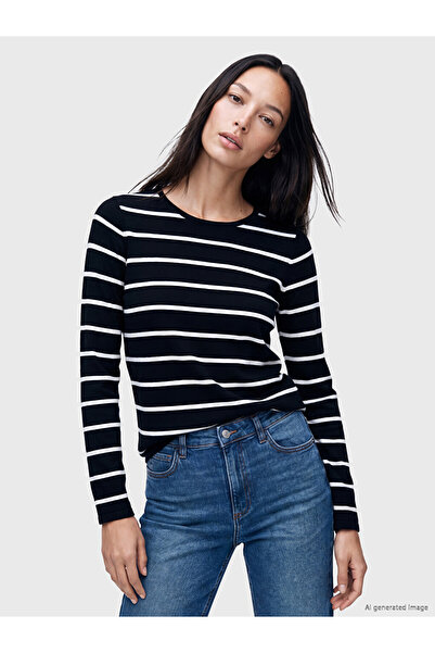 LC Waikiki I Sıfır Roba Yaka Striped Women's Knitwear Sweater from Freezen Store