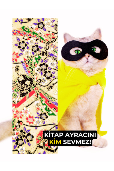 Renkli Çiçekler Kitap Ayracı - Tasarımını Seç