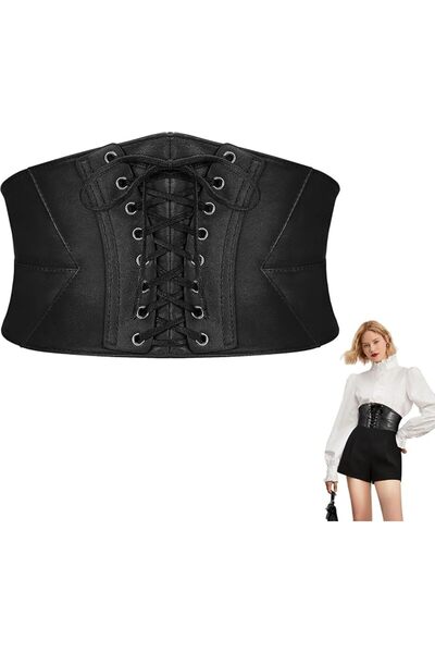 JOYZZZ Costume Waist Belt, Women's Elastic Lace-up Corset Belt, Adjustable Wa...