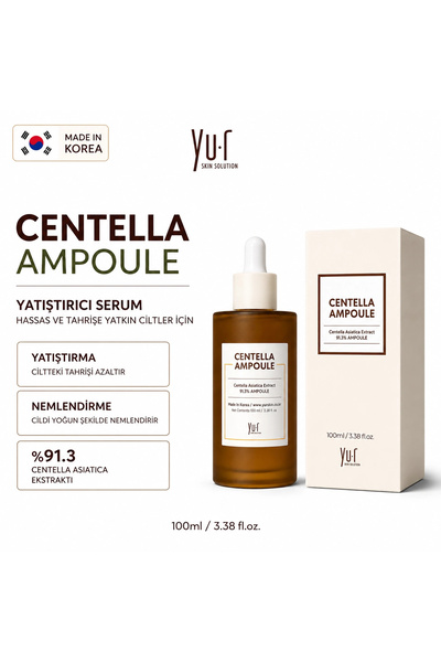 Yu.R Skin Solution Centella Ampoule %91.3 Centella Asiatica Özlü Yatıştırıcı Serum 100 ml