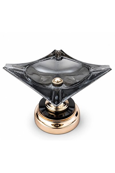 Generic Brand Glass Ashtray with Metal Legs Alk5620
