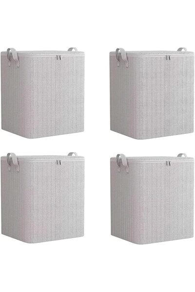 Generic 4 Pack, Fabric Storage Organizer Bags, 140L Non-Woven Zippered Storag...