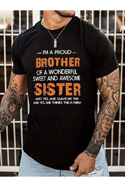 k222 قميص SISTER للرجال، تي شيرت برقبة دائرية، ملابس كاجوال، للربيع والصيف