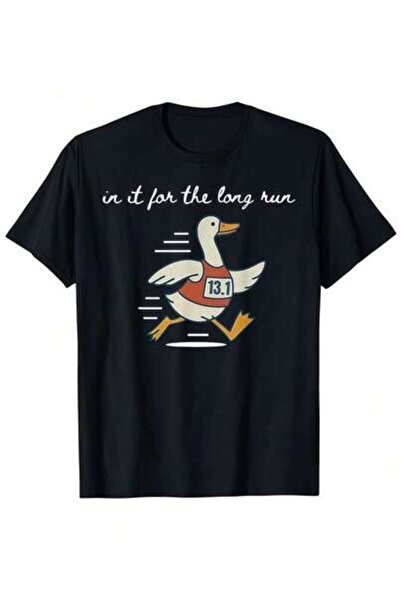 2BIR 1pc Men's Running Duck Long Run TshirtCotton 180gsm.Printed Tee.Unisex C...