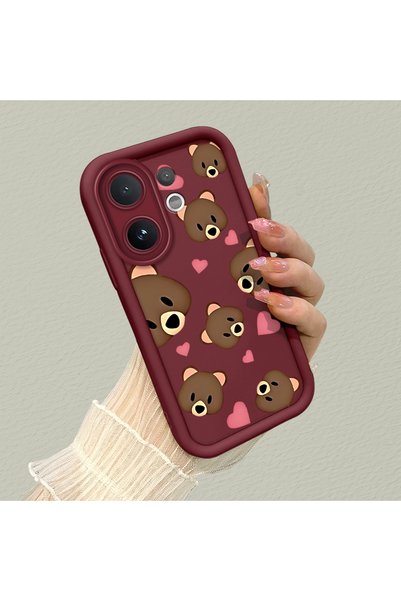 CHICASELUX Vivo V60 Compatible Fashion Character Bear Themed Case, Scratch Re...