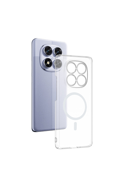 Xiaomi Redmi Note 14 Pro 4G Kılıf Sararmaz Ultra İnce Sert Mika Magsafe Kamera Yükseltili Vintage