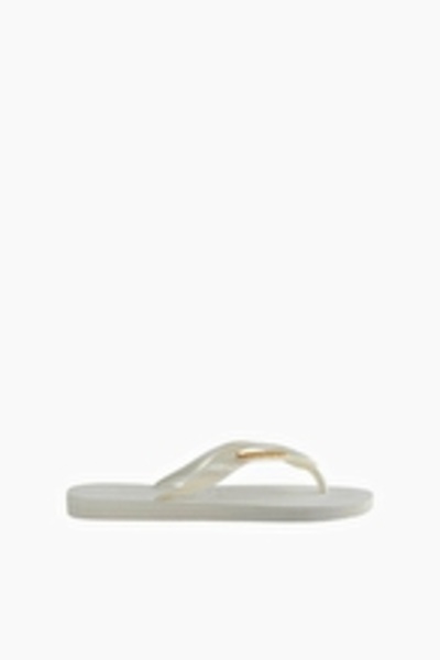 Havaianas Women's Top Logo Metallic Slippers 4127244000 White 4127244000 Just...