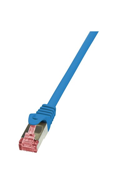 LogiLink PATCH CORD S/FTP Cat6, LSZH, cupru, 10 m, albastru, AWG27, dublu ecr...