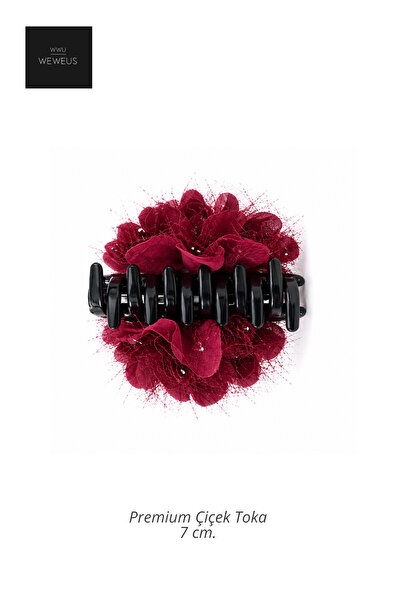 Weweus Women's Premium Burgundy Flower Buckle