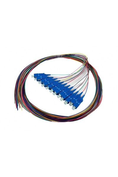 Emtex Set of 12 pigtail FO LC/PC, SM OS2, 9/125, 0.9mm LSZH sheath, 1.5m colo...