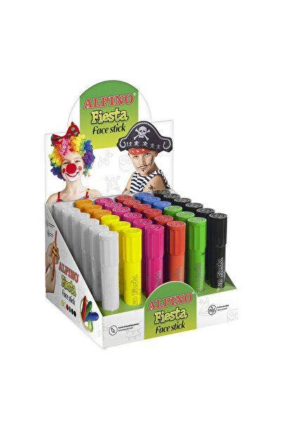 Alpıno Stojan na tužky na líčení, 6 x 6 barev, Fiesta - Klasické barvy, černý