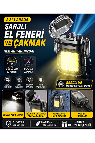 Sonlight USB ile şarj Güçlü aydınlatma Plazma ateşleme Kompakt ve taşınabilir