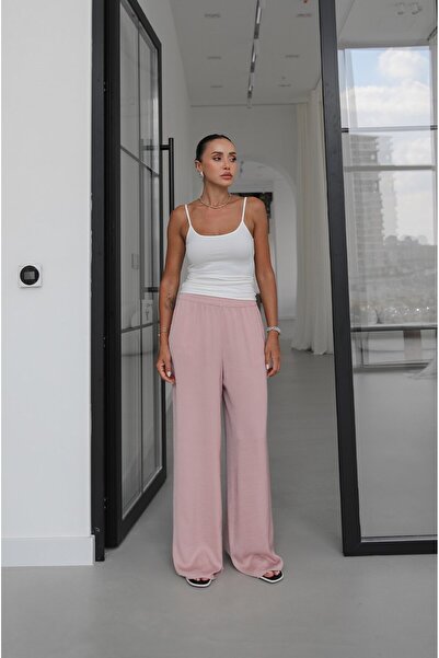 Havoş Pink Pavel Elastic Waist Draped Trousers