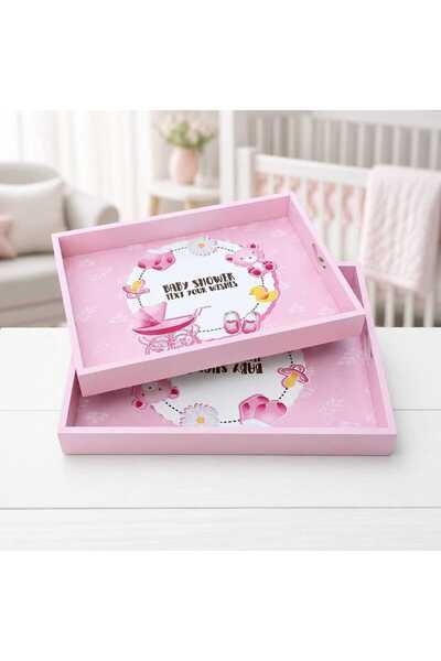 decotoys Tavi lemn pentru botez 2/set bleu