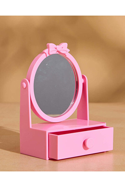 REDTAG Pink Mini Mirror With Storage Drawer