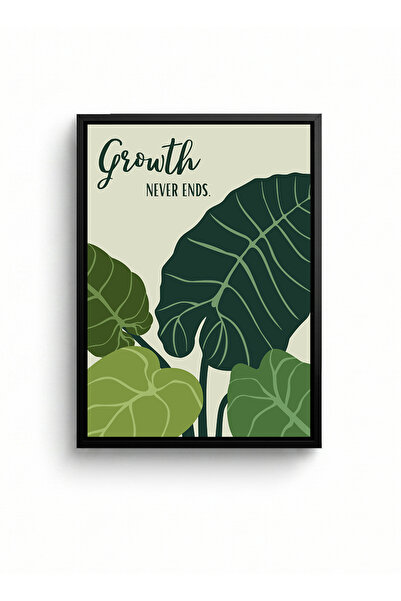 LOWHA Canvas Wall Art on Wood Frame with Black Floating Frame and Motivationa...
