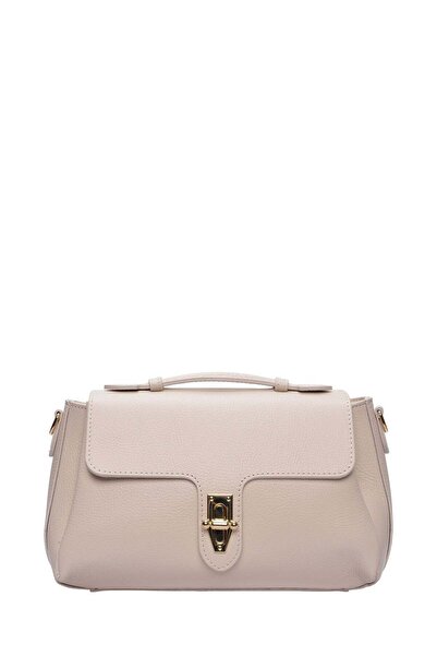 SimpleFind Roberta M Geanta piele -Anemone-Bej,Geanta de mana piele naturala,...