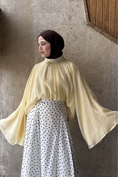 Bluemiss Kırmızı Şifon Velissa Bluz Astarlı
