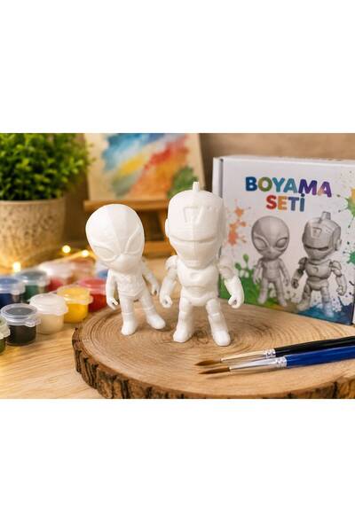 prime country Kahramanlar 3D Boyama Seti – 2’li Figür Boyama Kiti, 6 Boya ve ...