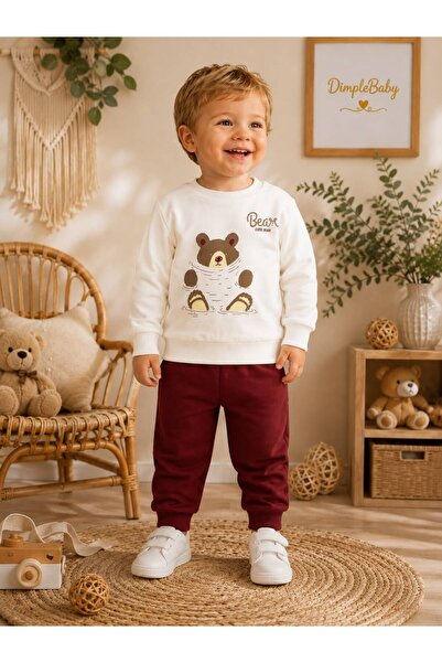 Organic Product DimpleBaby مجموعة أطفال مطبوعة على شكل دمية دب