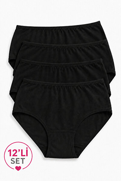 İpeksi Collection 100% Cotton High Waist Daily Panties 12 Pack