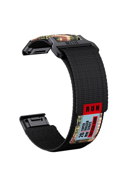 Choice حزام Runcool أسود مموه مقاس 26 مم، مقاس 22 مم، مقاس 26 مم، Garmin Feni...