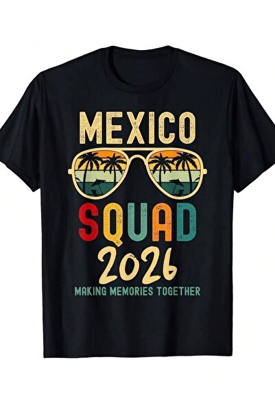 23ERVA Mexico 2026 National Family-Shirt -% Vintage Print Shirt S-, Fan Vacat...