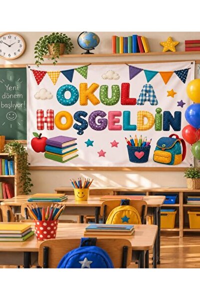 Big Party Cloth Banner Welcome to School 150*100