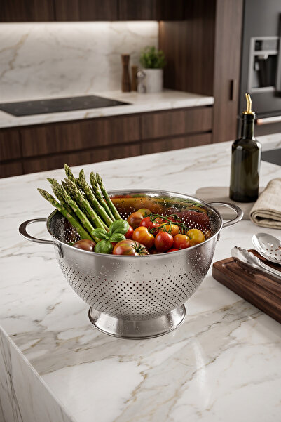 Kitchen Life Gastro Stainless Steel 30cm Strainer with Handle Vegetable Fruit...
