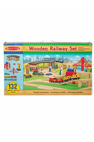 Melissa & Doug Wooden Railway Set
