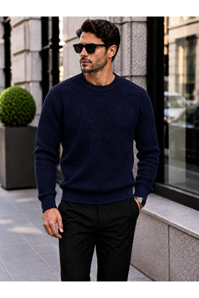 Generic Brand Men's Sports Brass Knit Detailed Sweater