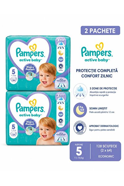 Generic Brand Pachet Economic Scutece Pampers Active Baby Marimea 5 (11-16 kg...