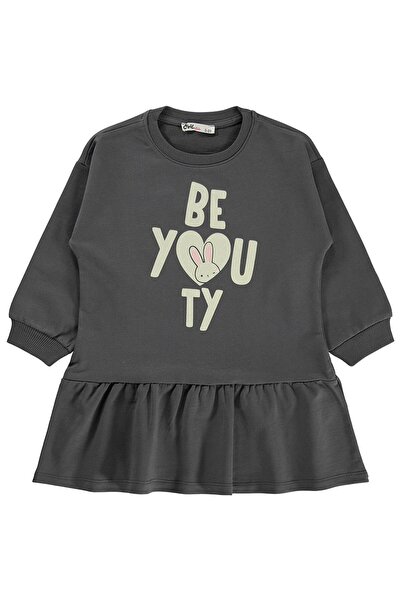 Civil Girls Be You Ty Printed Dress for 2-5 Years - Gray
