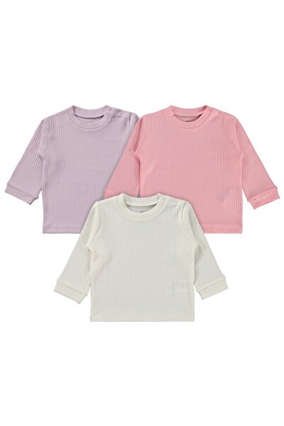 Minidamla Basic 3-Piece Set 6-18 Months Sweatshirt - Pink