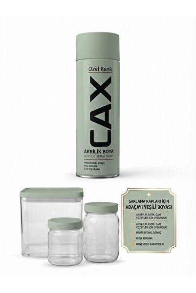 caxcolors CAX Saklama Kapları İçin Akrilik Sprey Boya Ahşap Plastik Cam