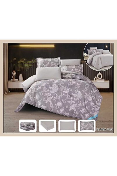 aram Bedspread for Single and Double Beds, Double-Sided, Textured, High-Quali...