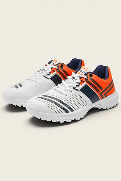 SOLM8 SOLM 8 Cricket And Turf Shoes - S 8 3.0 White/Orange